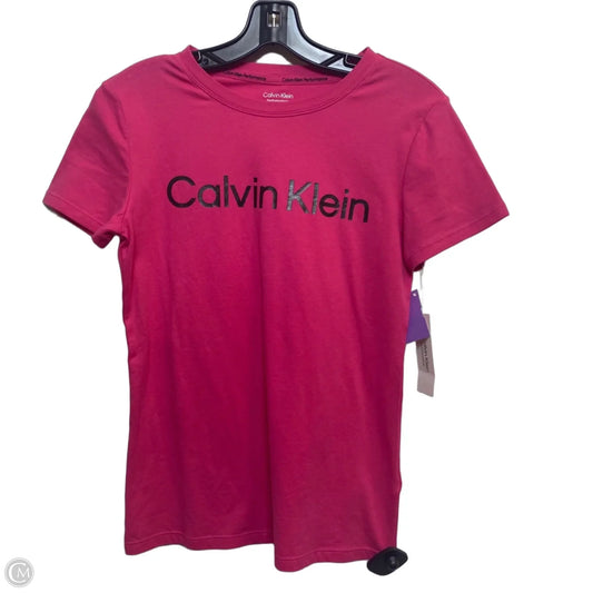 Athletic Top Short Sleeve By Calvin Klein In Pink, Size: Xs