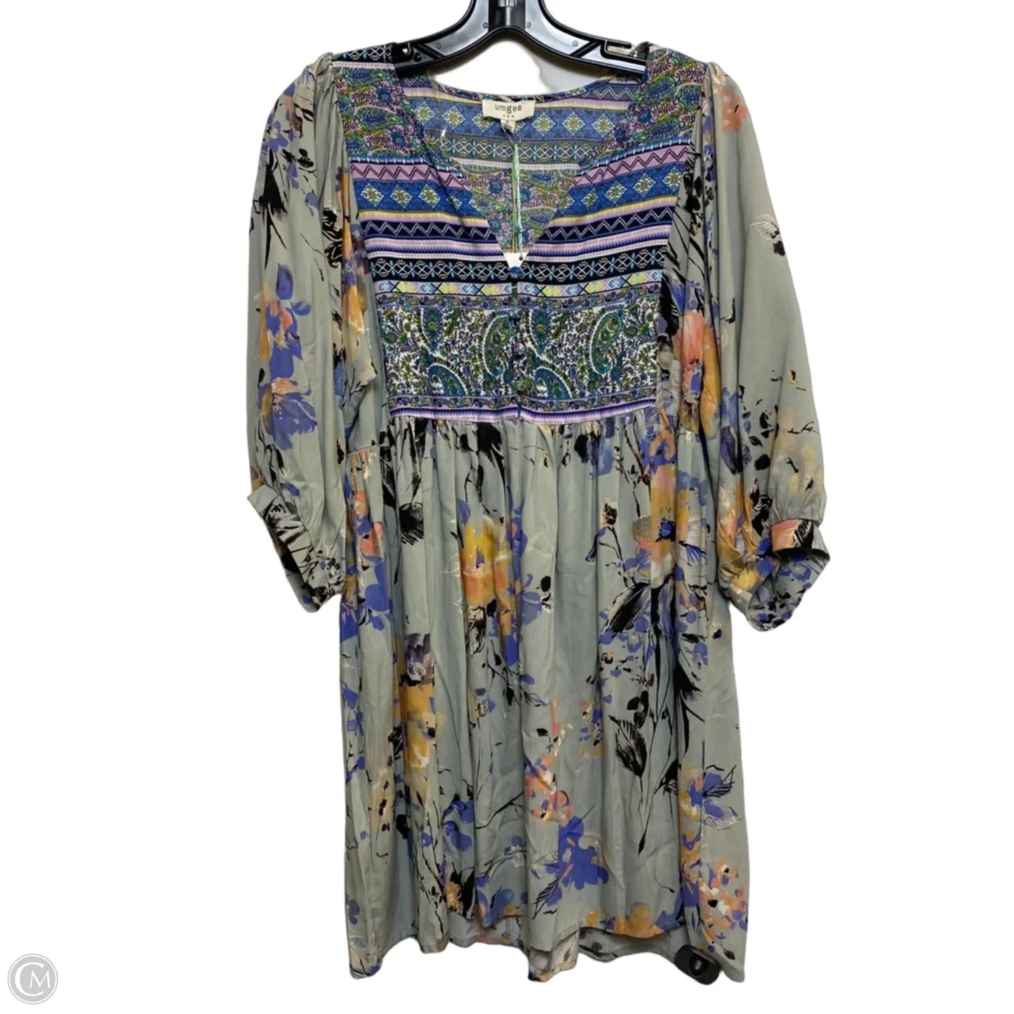 Dress Casual Short By Umgee In Blue & Green, Size: S