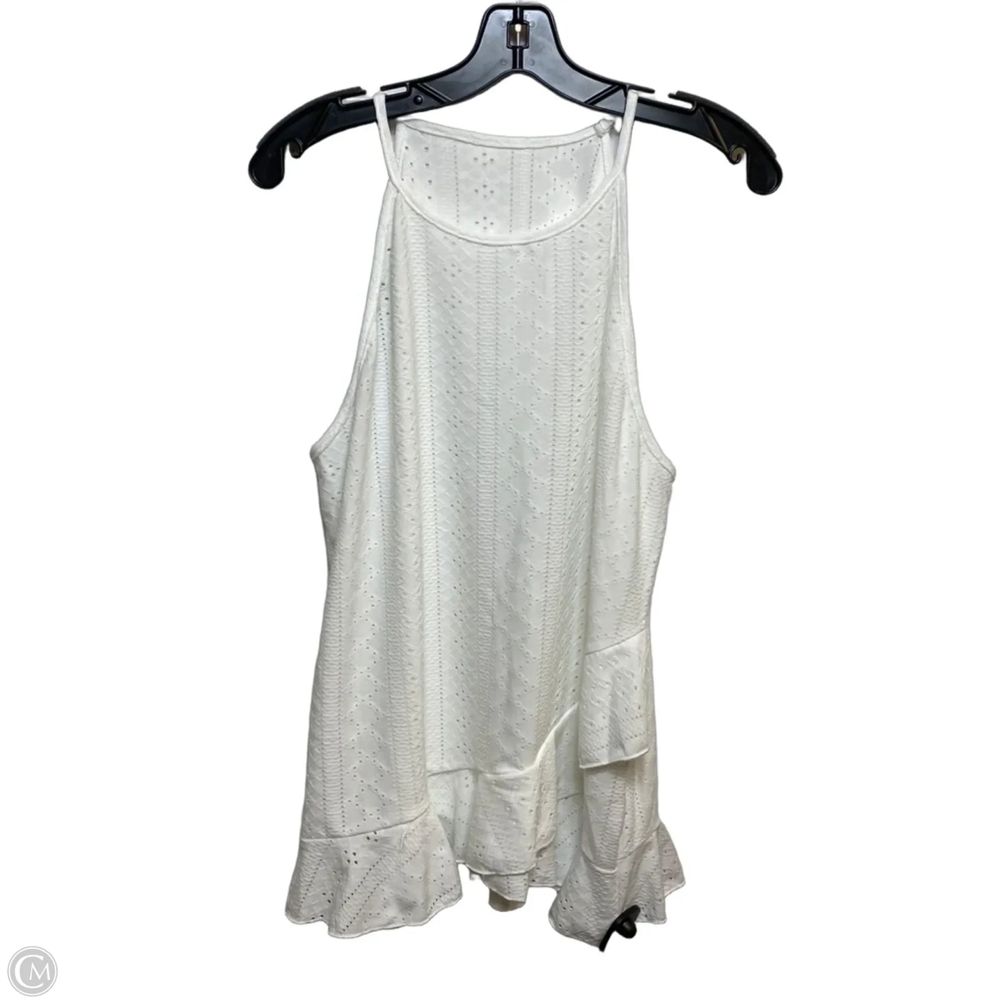 Top Sleeveless By Finjani In White, Size: 1x