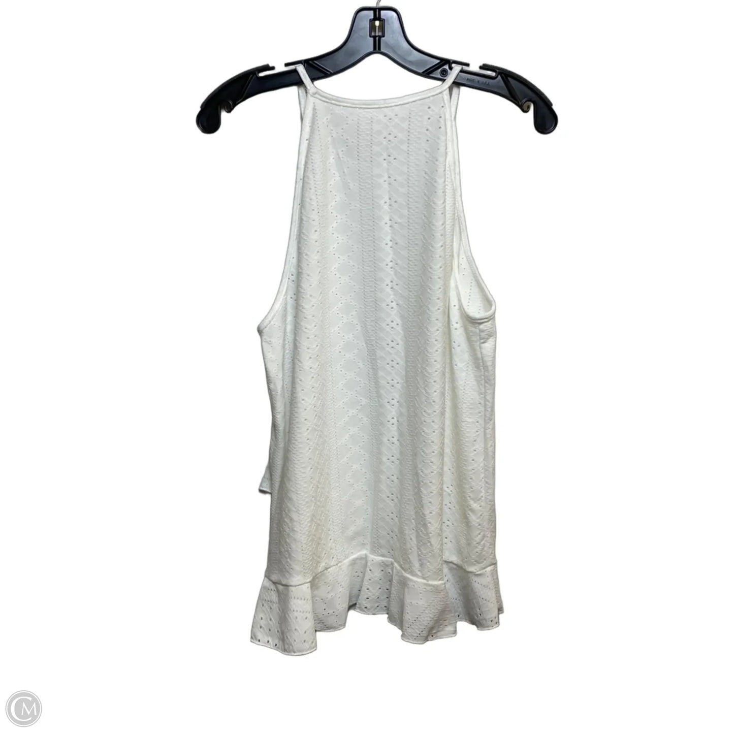 Top Sleeveless By Finjani In White, Size: 1x