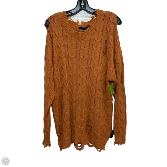 Sweater By Forever 21 In Brown, Size: L