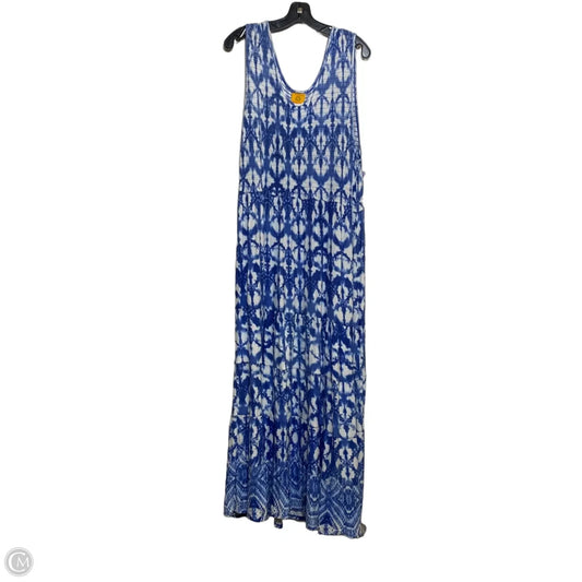 Dress Casual Maxi By Ruby Rd In Blue & White, Size: Xl