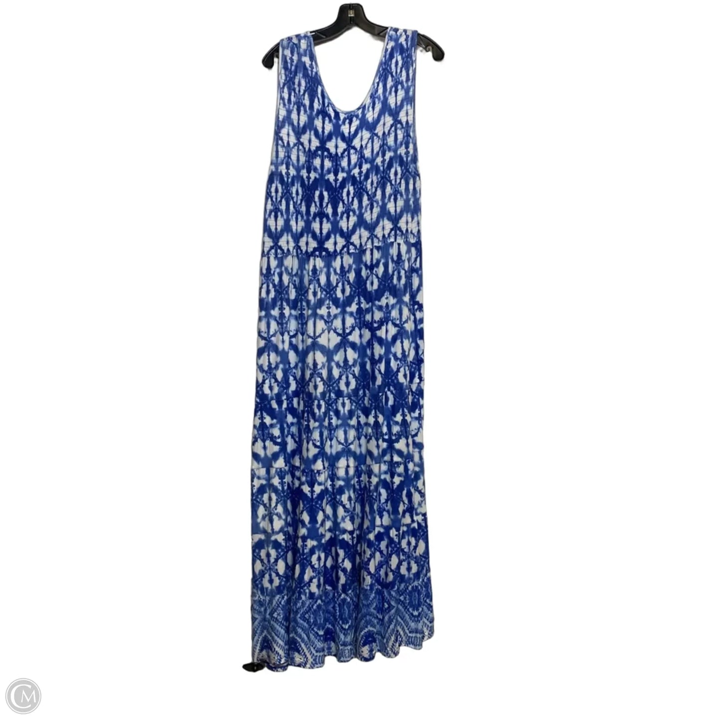 Dress Casual Maxi By Ruby Rd In Blue & White, Size: Xl