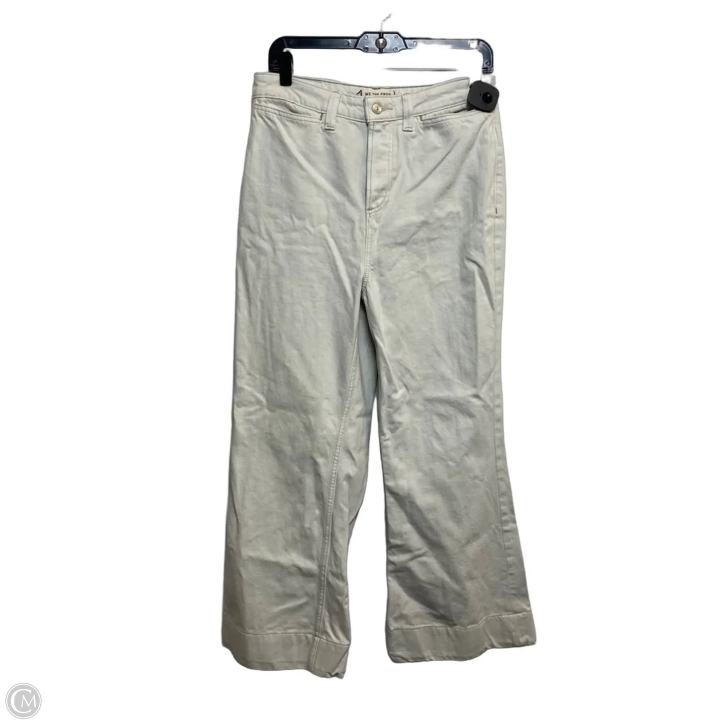 Jeans Wide Leg By We The Free In Cream Denim, Size: 8