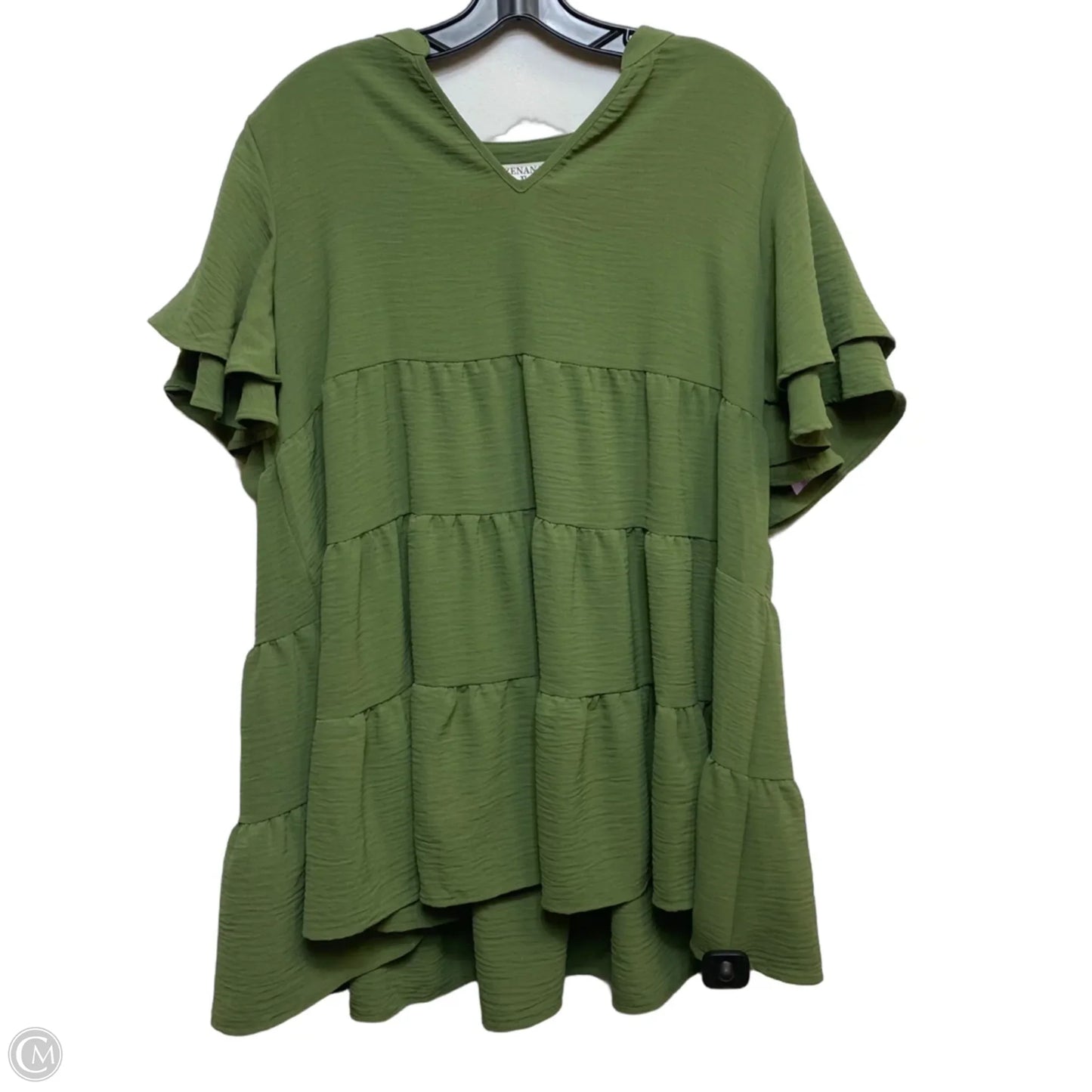 Top Short Sleeve By Zenana In Green, Size: Xl