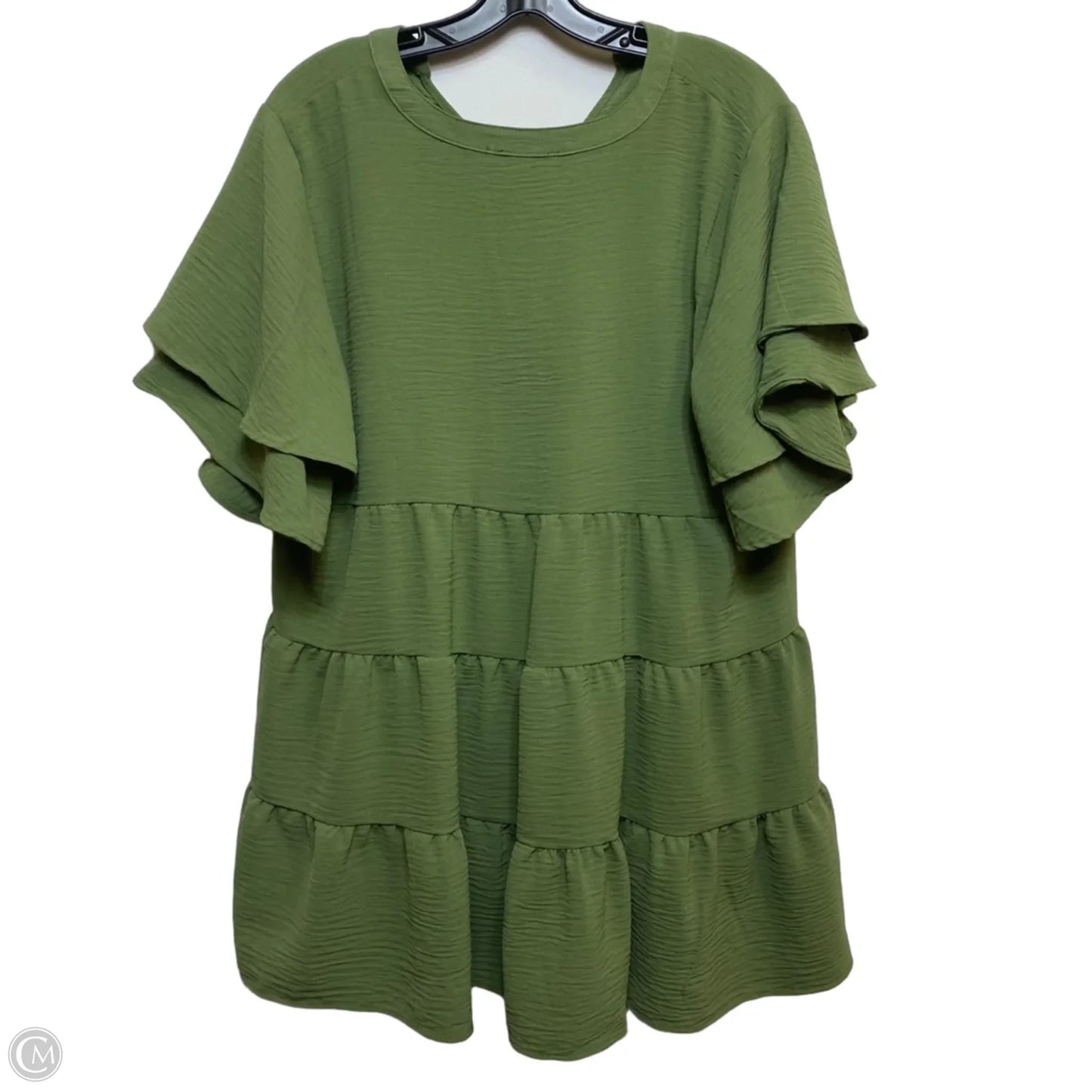 Top Short Sleeve By Zenana In Green, Size: Xl