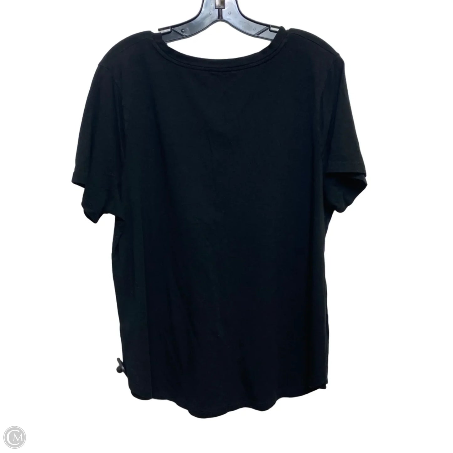 Top Short Sleeve Basic By Ava & Viv In Black, Size: 1x
