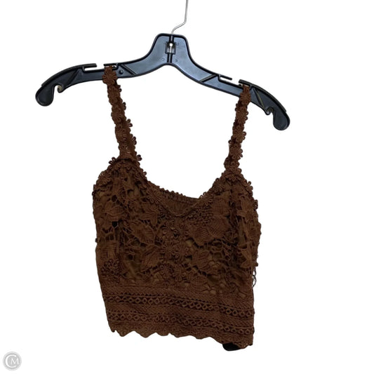 Top Sleeveless By Shein In Brown, Size: S