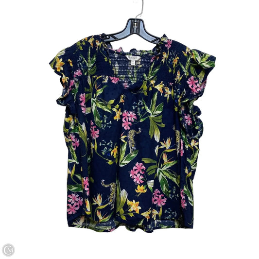 Top Sleeveless By Crown And Ivy In Blue, Size: Xxl