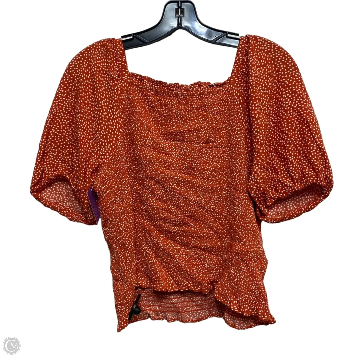 Top Short Sleeve By Loft In Orange, Size: M