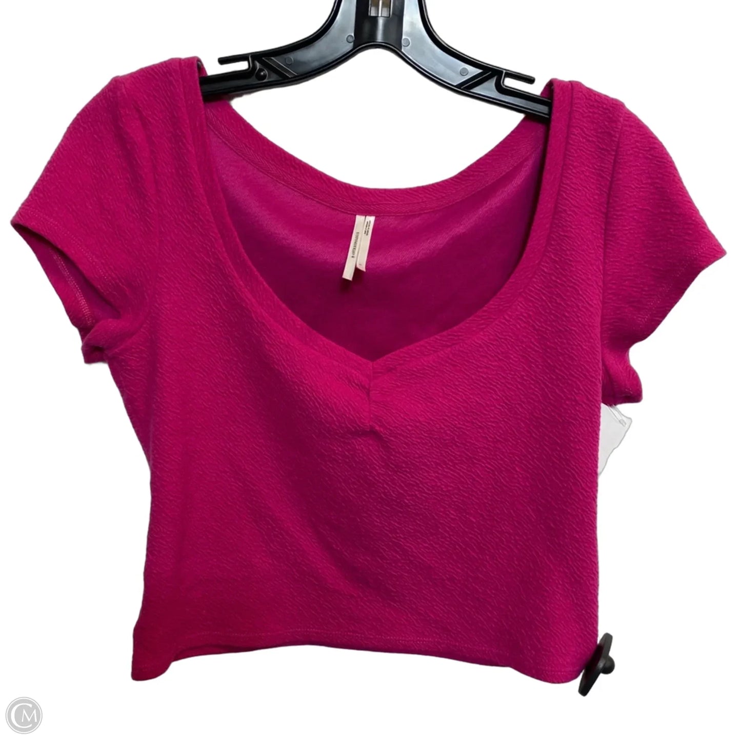 Top Short Sleeve By Anthropologie In Pink, Size: S