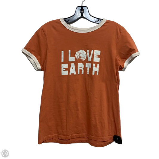 Top Short Sleeve By Patagonia In Orange, Size: S