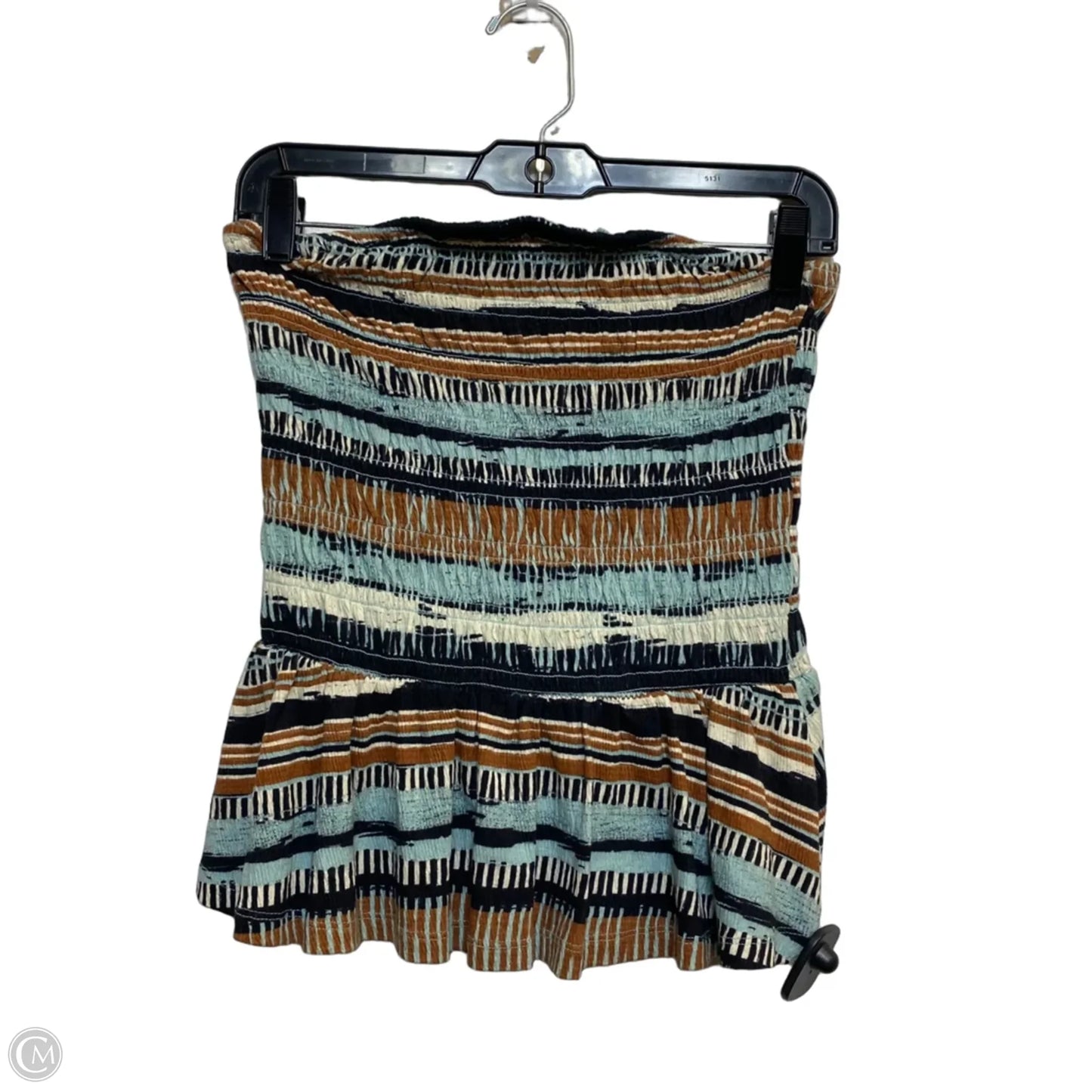 Top Sleeveless By Porridge In Blue & Brown, Size: S