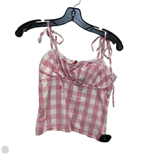Top Sleeveless By Kimichi Blue In Pink & White, Size: S