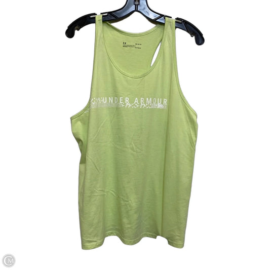 Athletic Tank Top By Under Armour In Green, Size: L