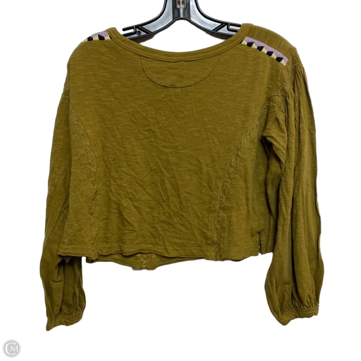 Top Long Sleeve By Free People In Green, Size: S