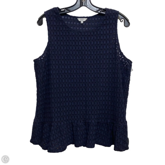 Top Sleeveless By Crown And Ivy In Navy, Size: L