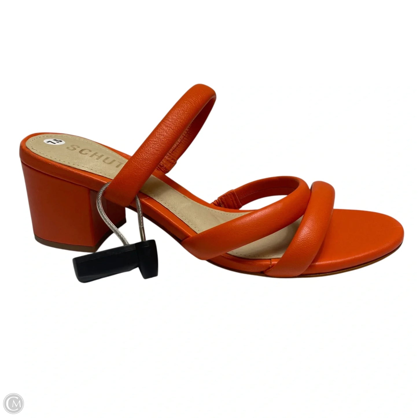 Sandals Heels Block By Schutz In Orange, Size: 7.5