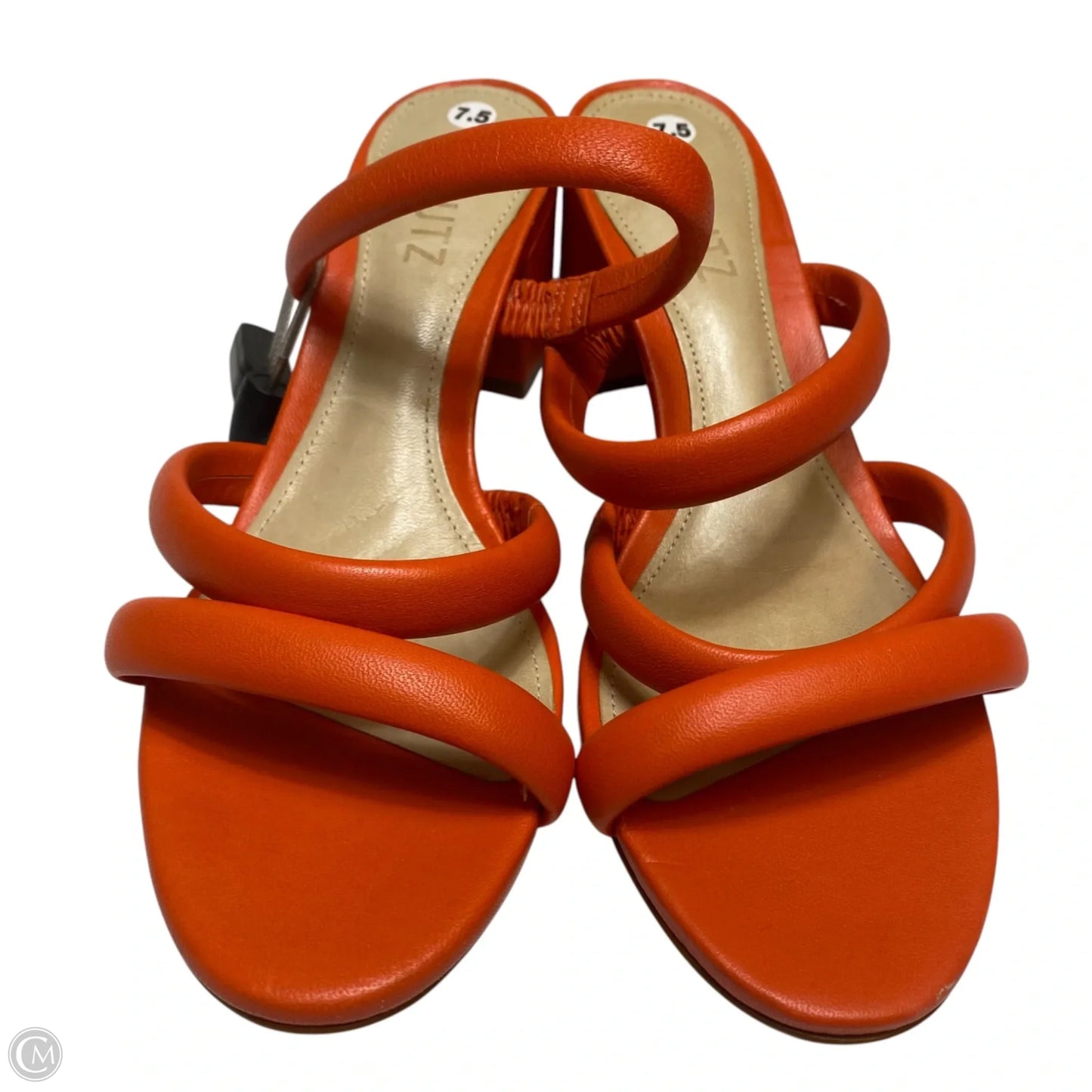 Sandals Heels Block By Schutz In Orange, Size: 7.5