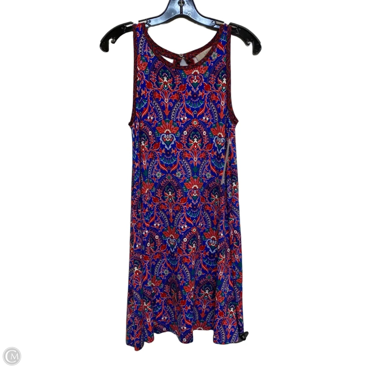 Dress Casual Short By Loft In Blue & Red, Size: Xxsp