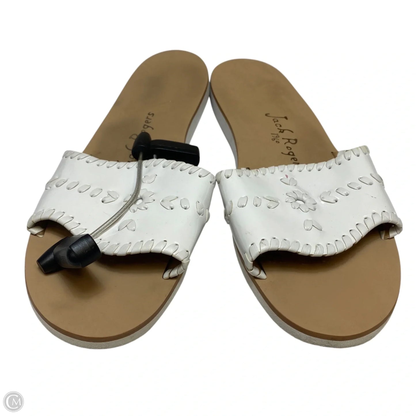 Sandals Designer By Jack Rogers In White, Size: 9.5