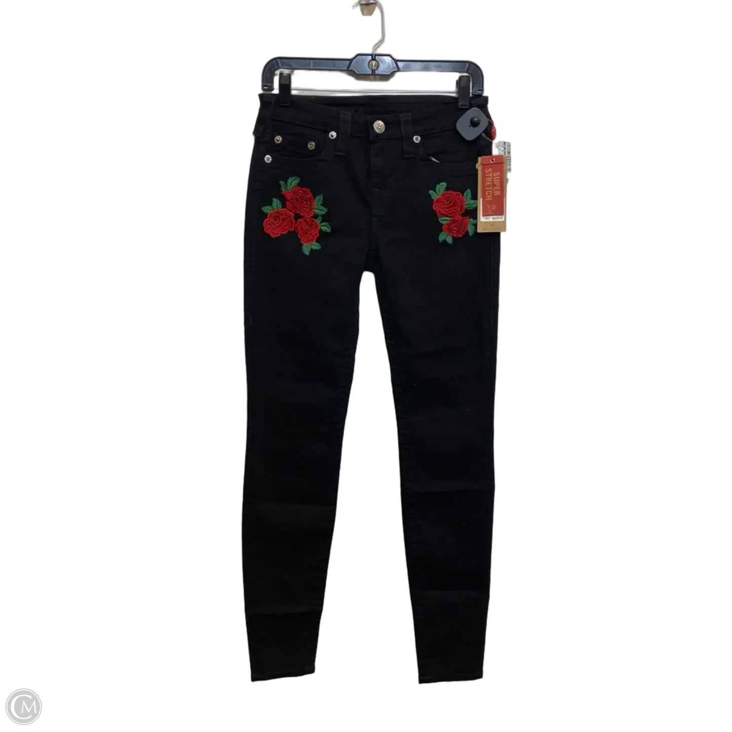 Jeans Designer By True Religion In Black Denim, Size: 6