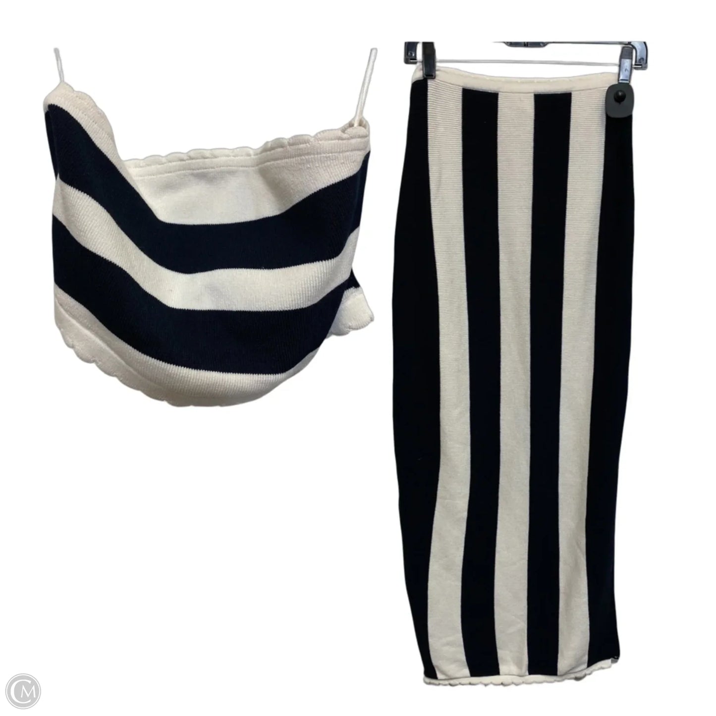 Skirt Set 2pc By Anthropologie In Blue & White, Size: Xs