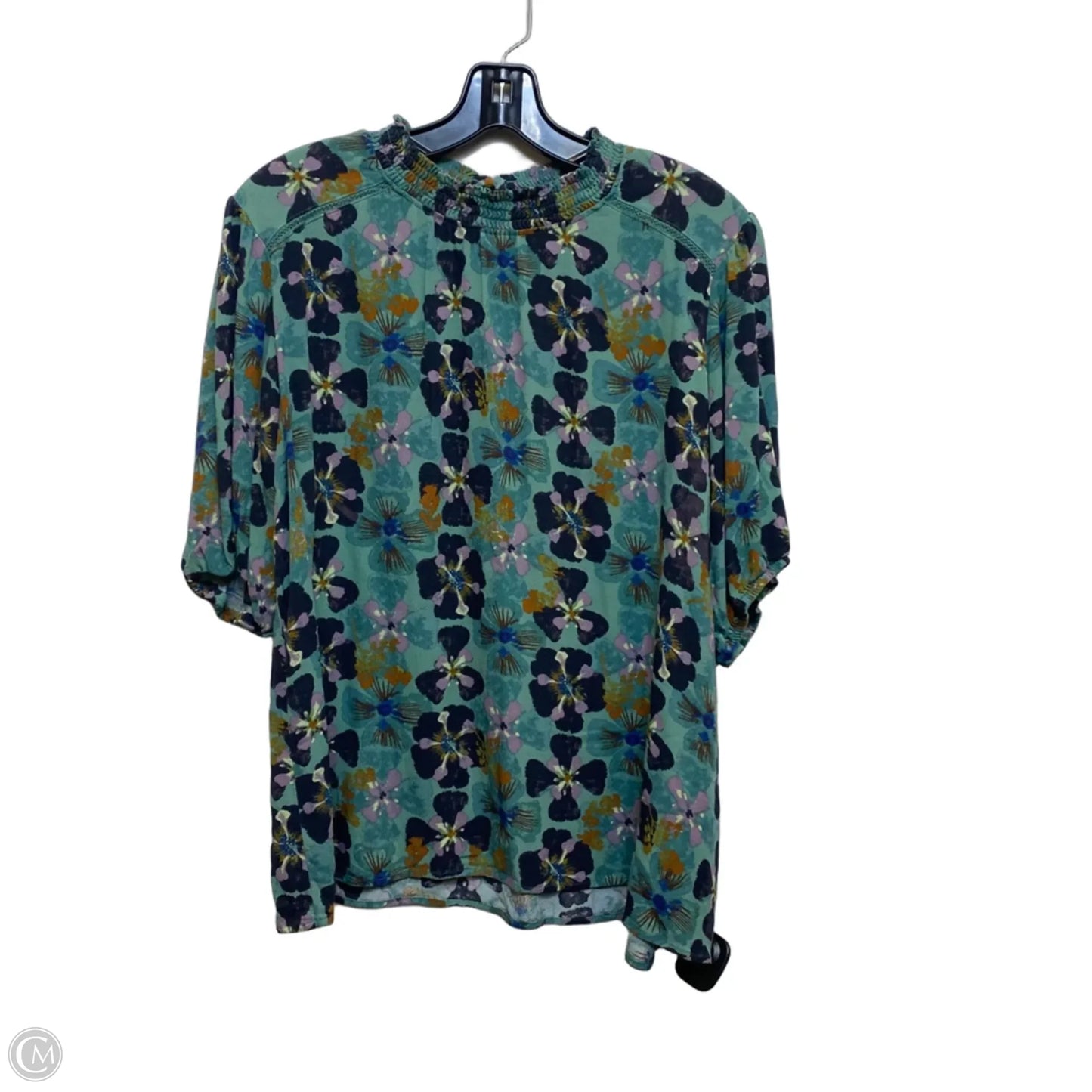 Top Short Sleeve By Knox Rose In Green, Size: L