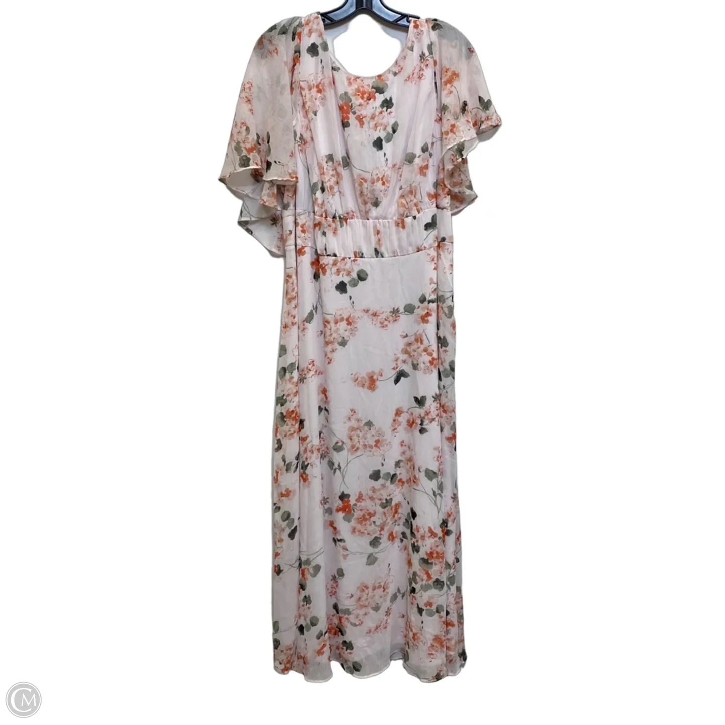 Dress Casual Maxi By Calvin Klein In Orange, Size: 1x