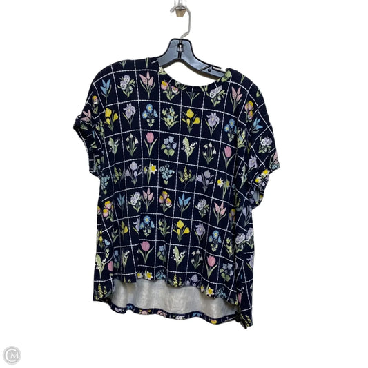 Top Short Sleeve By Crown And Ivy In Navy, Size: M