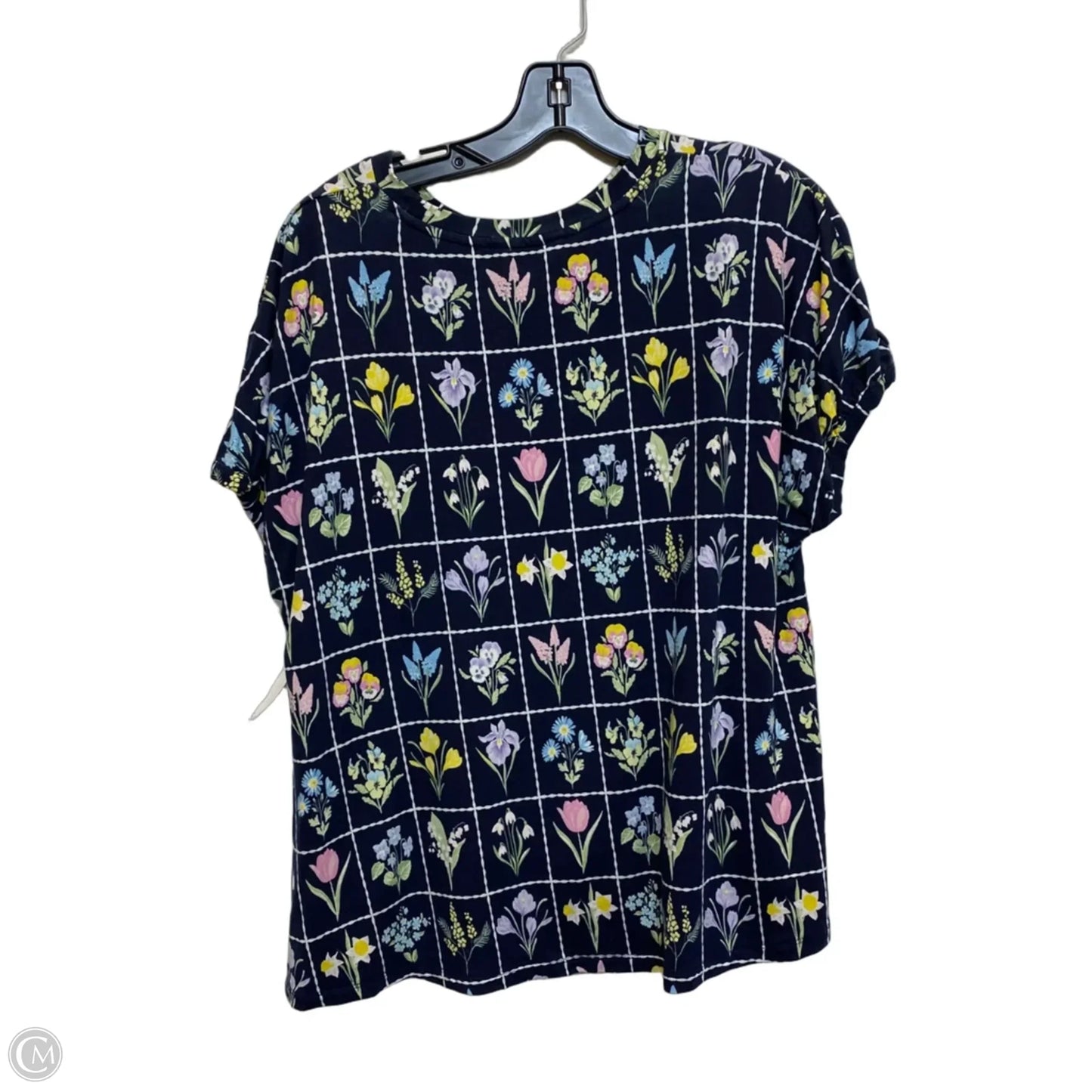 Top Short Sleeve By Crown And Ivy In Navy, Size: M