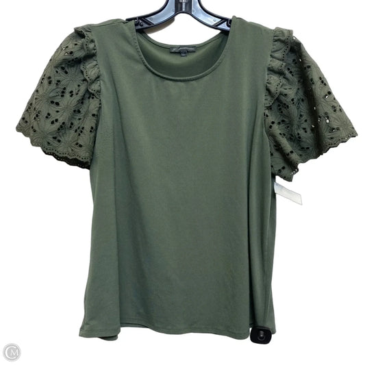 Top Short Sleeve By Adrianna Papell In Green, Size: L