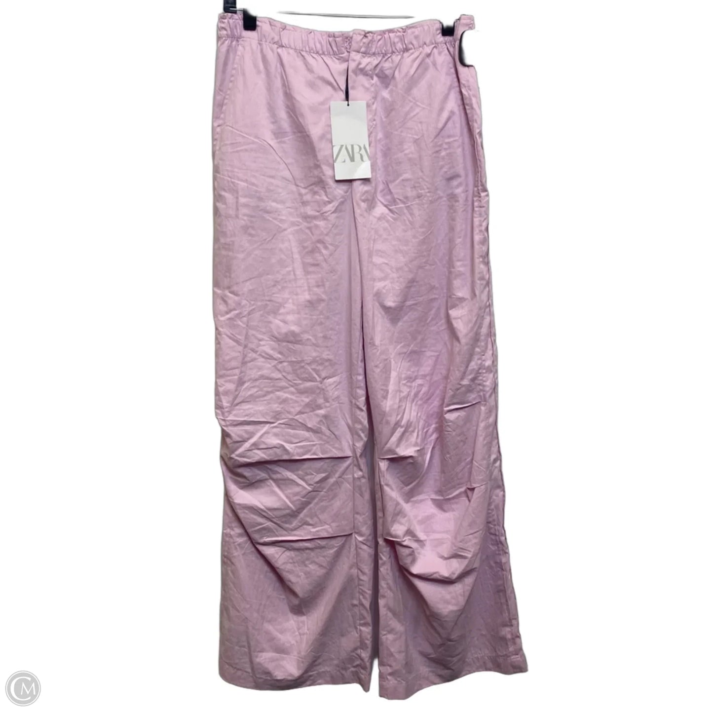 Pants Wide Leg By Zara In Pink, Size: M