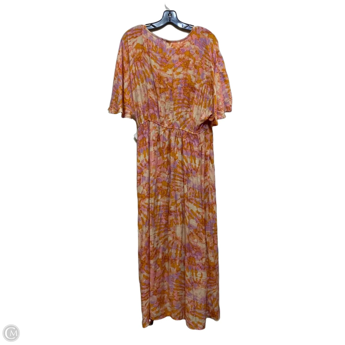 Dress Casual Maxi By Fashion Nova In Orange & Purple, Size: 1x