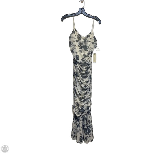 Dress Casual Midi By Rosevelvet In Cream & Grey, Size: L