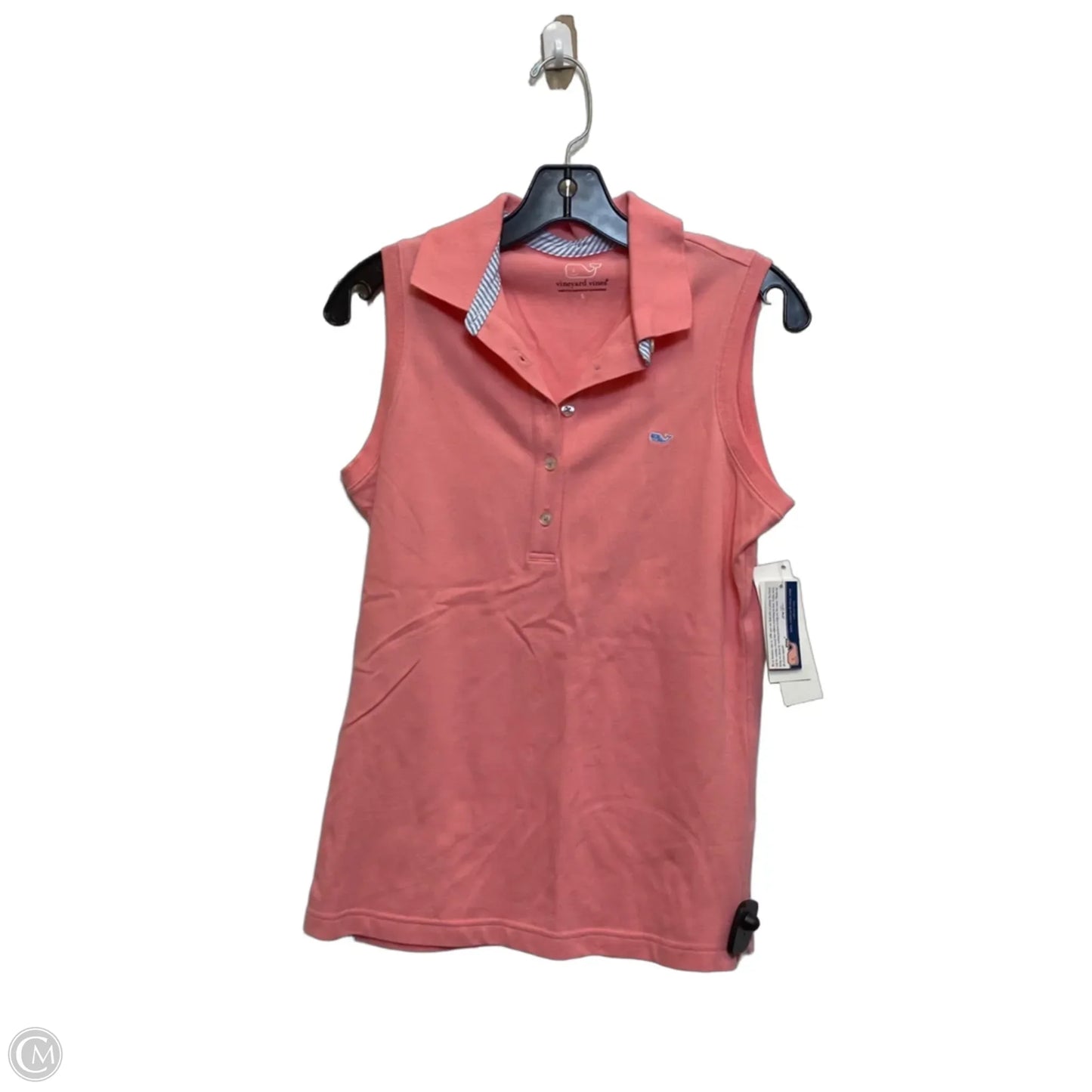 Top Sleeveless Designer By Vineyard Vines In Coral, Size: S