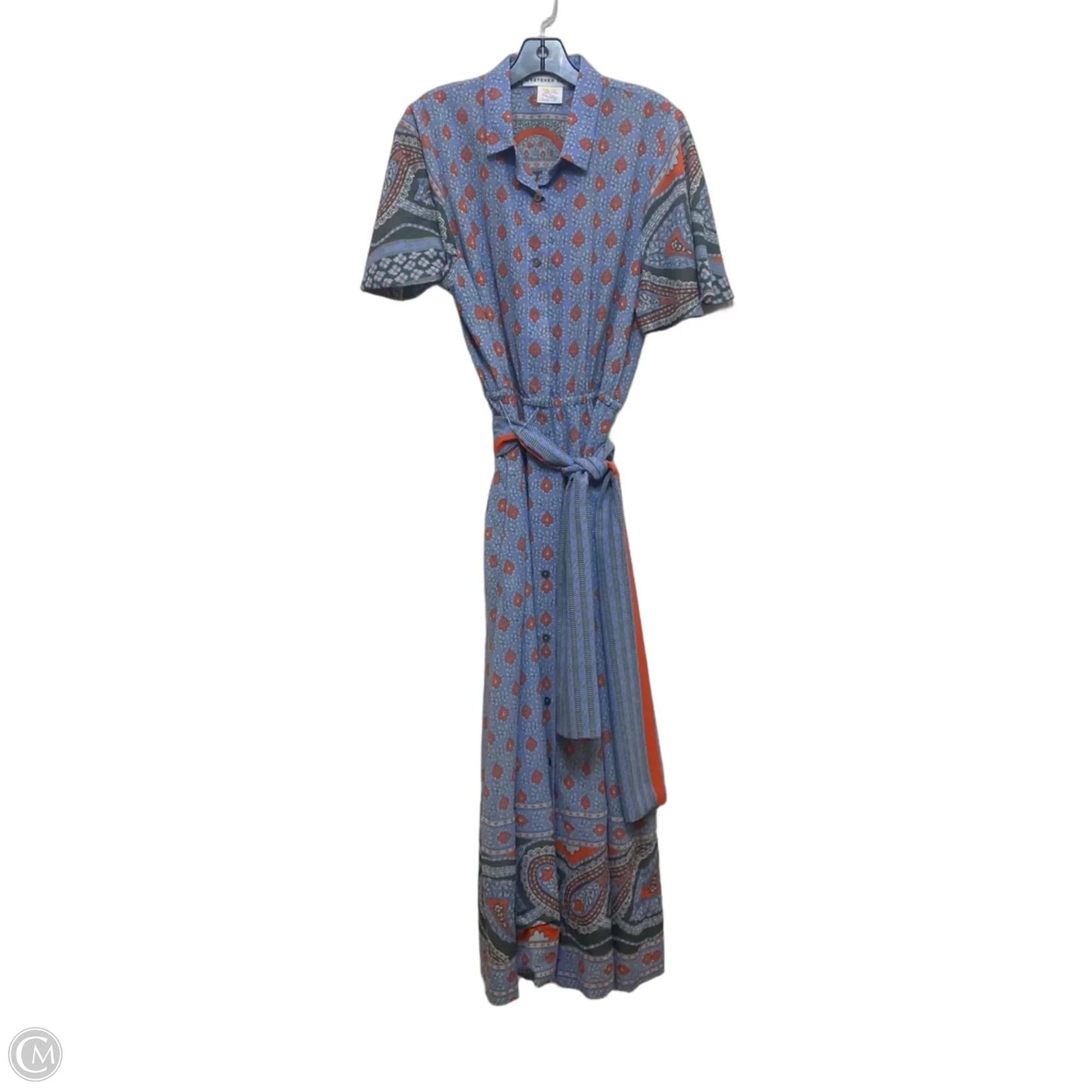 Dress Casual Maxi By Gretchen Scott In Blue & Orange, Size: Xl