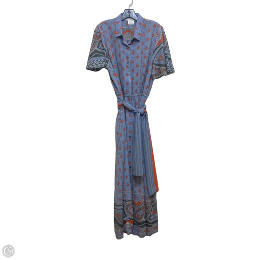 Dress Casual Maxi By Gretchen Scott In Blue & Orange, Size: Xl