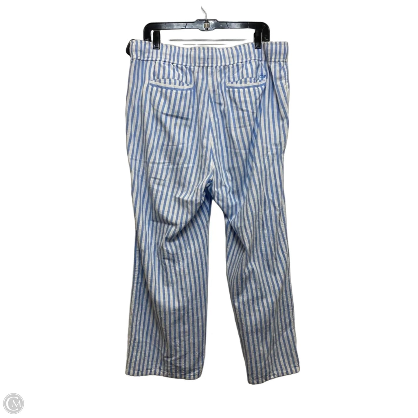 Pants Designer By Vineyard Vines In Blue & White, Size: Xl