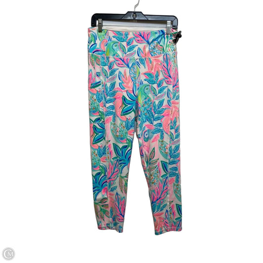 Athletic Leggings Designer By Lilly Pulitzer In Blue & Pink, Size: L