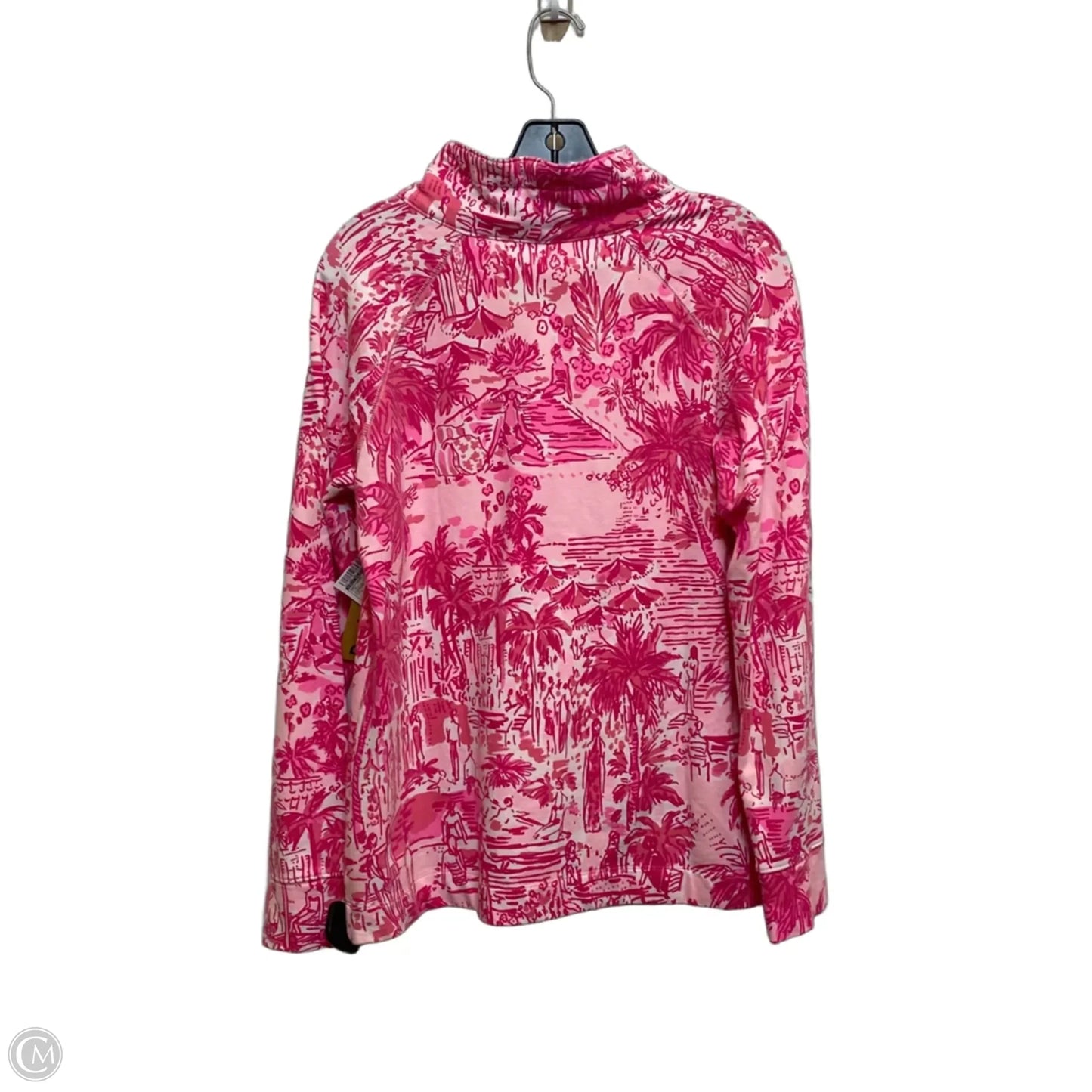 Athletic Sweatshirt Collar Designer By Lilly Pulitzer In Pink, Size: L