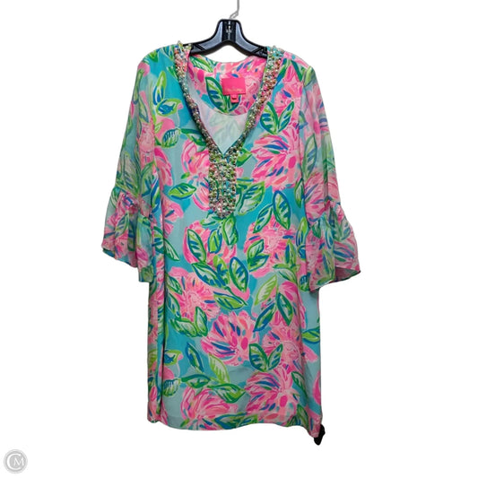 Dress Designer By Lilly Pulitzer In Blue & Pink, Size: L
