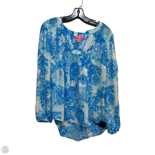 Blouse Designer By Lilly Pulitzer In Blue, Size: M