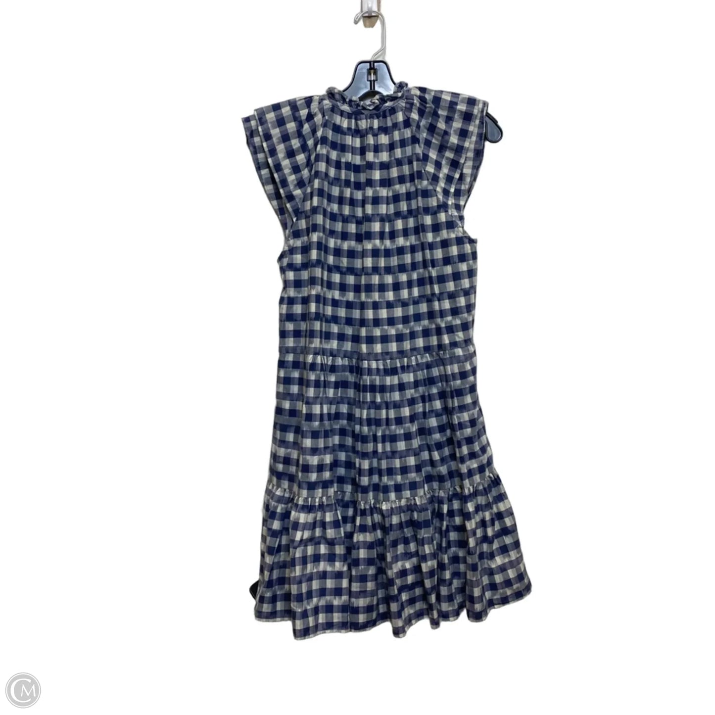 Dress Designer By Veronica Beard In Blue & Cream, Size: M