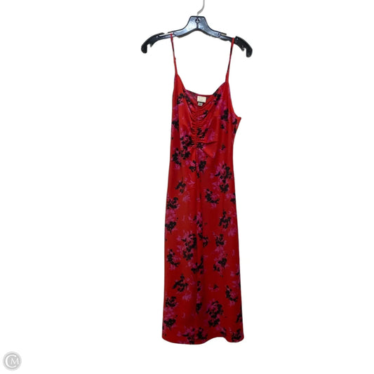 Dress Casual Midi By A New Day In Red, Size: M