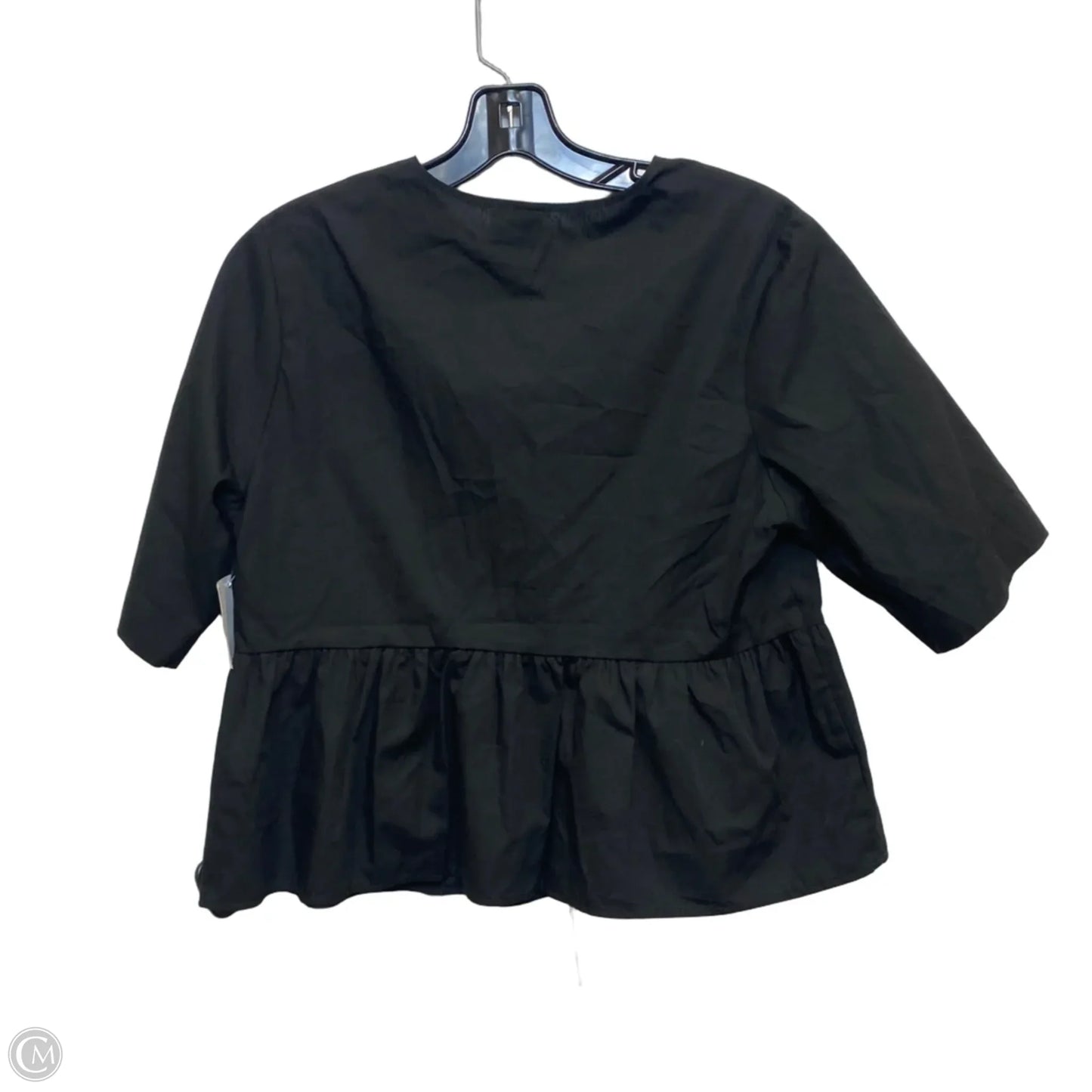 Top Short Sleeve By H&m In Black, Size: S