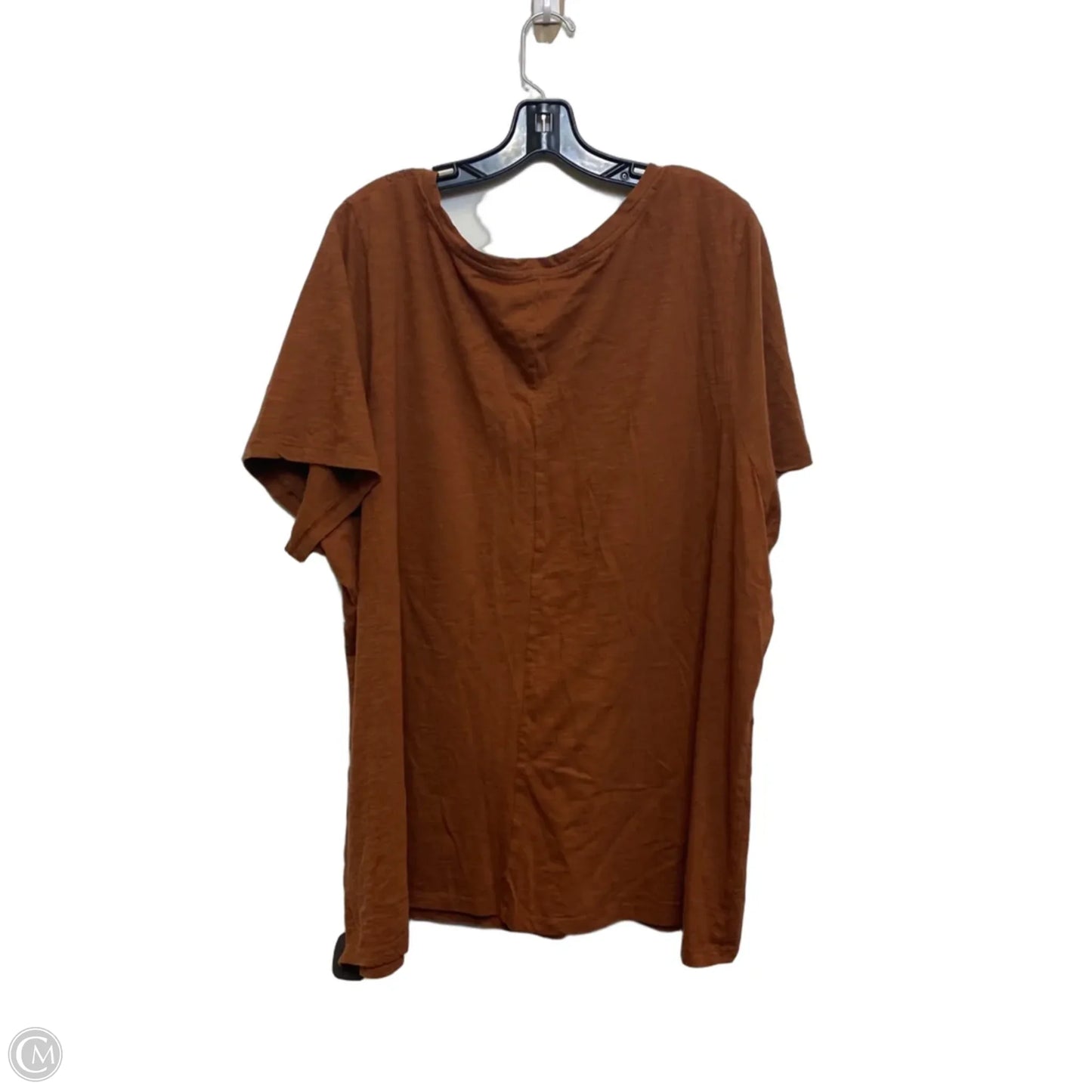 Top Short Sleeve By Lane Bryant In Brown, Size: 4x