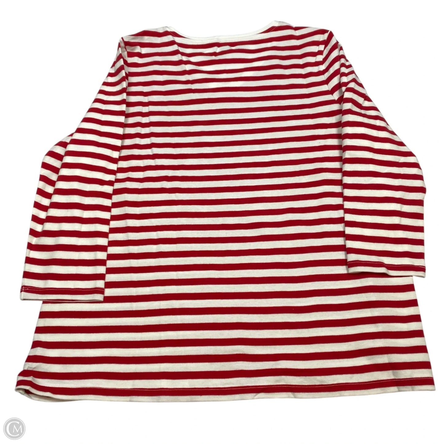Top 3/4 Sleeve By Kim Rogers In Red, Size: L