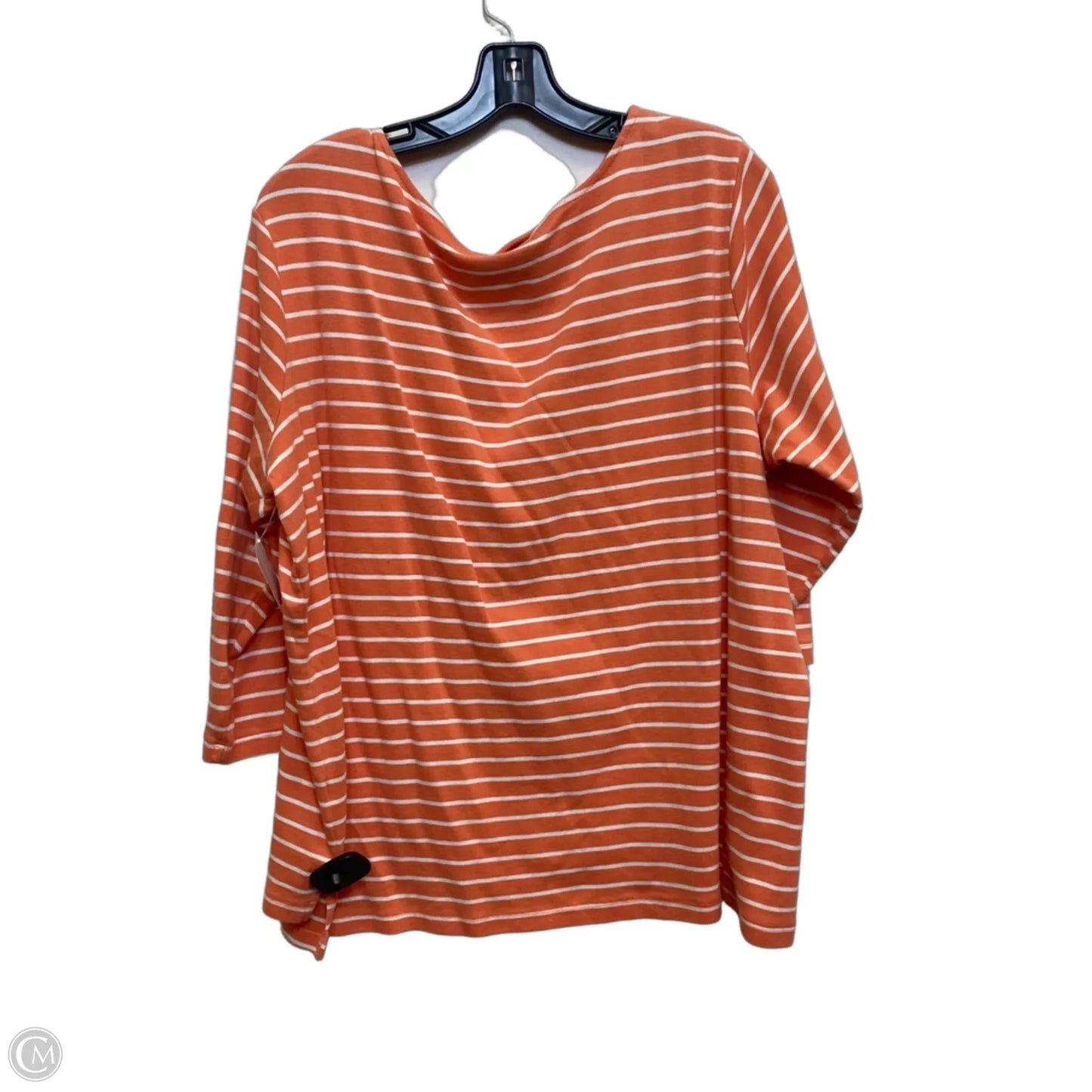 Top 3/4 Sleeve By Signature Collection In Orange, Size: 3x