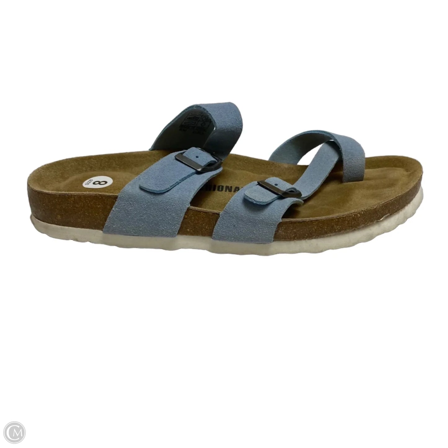 Sandals Flats By Birkenstock In Blue, Size: 8